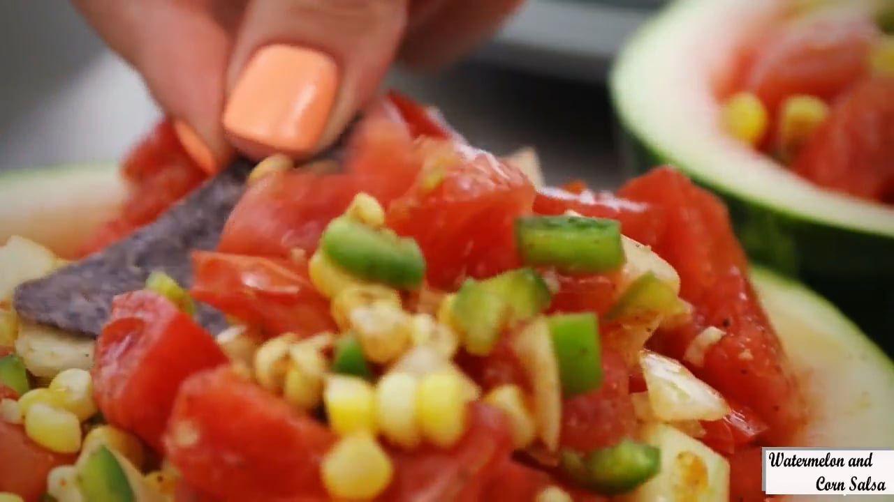 Watermelon and corn salad